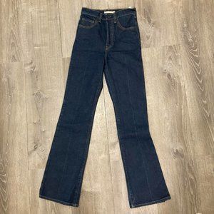 dark wash levis ribcage bootcut